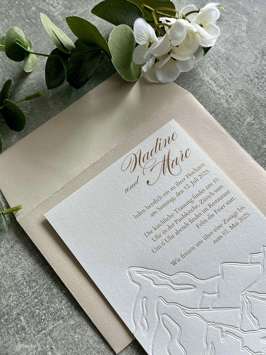 Wedding Invitation "Mountain love" - 13 x 18 cm
