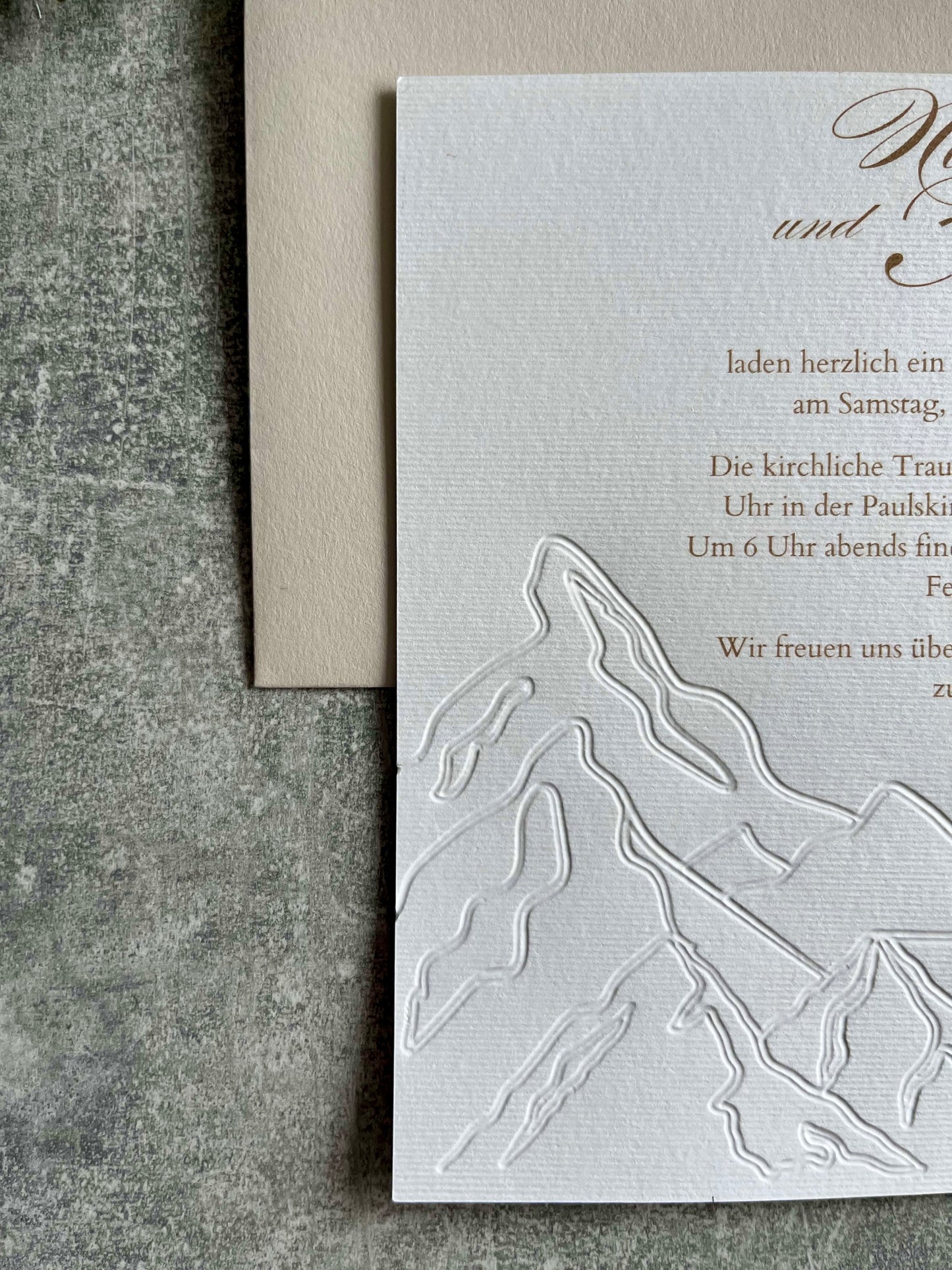 Hochzeitseinladung "Bergliebe" - 13 x 18 cm