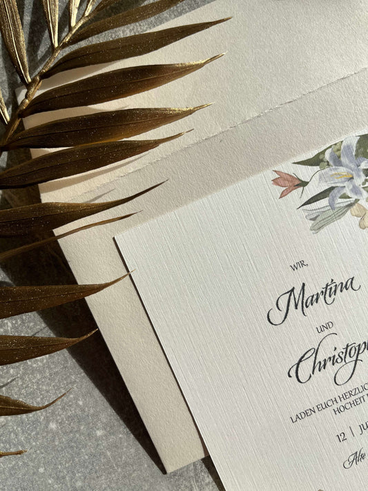 Wedding Invitation "In the bloom of love" - 13 x 18 cm