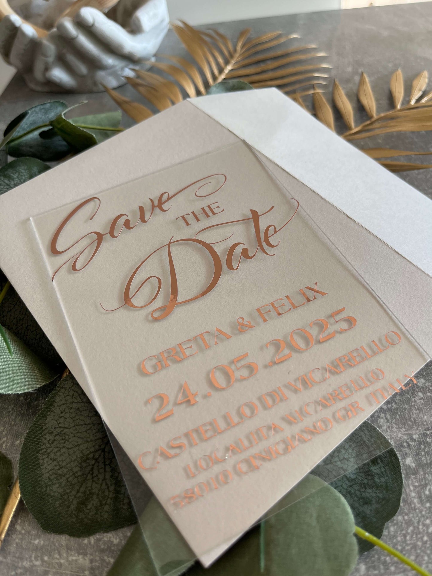 Save The Date - Acrylic card A6