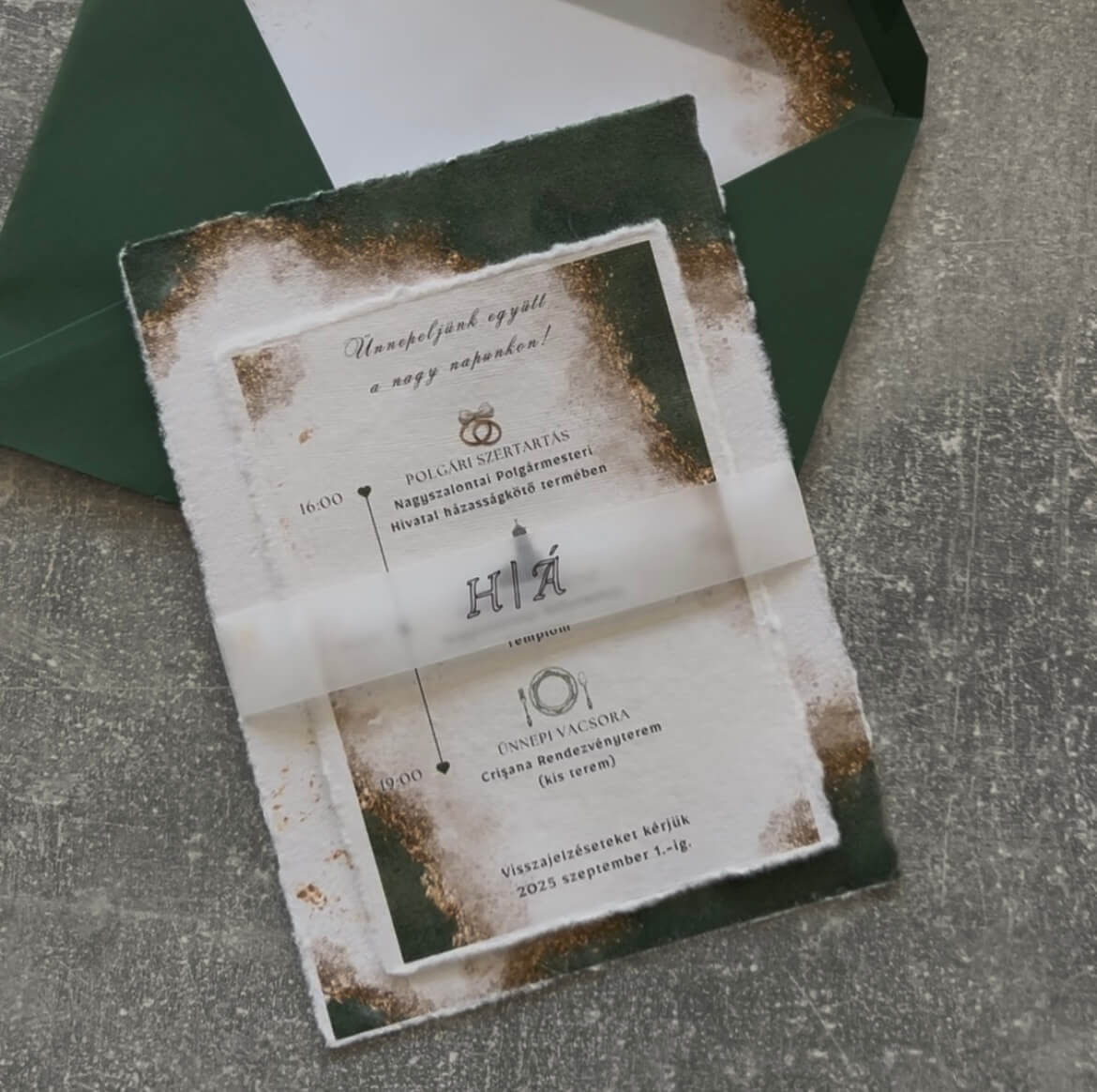 Wedding Invitation Set - “Dream in Green”