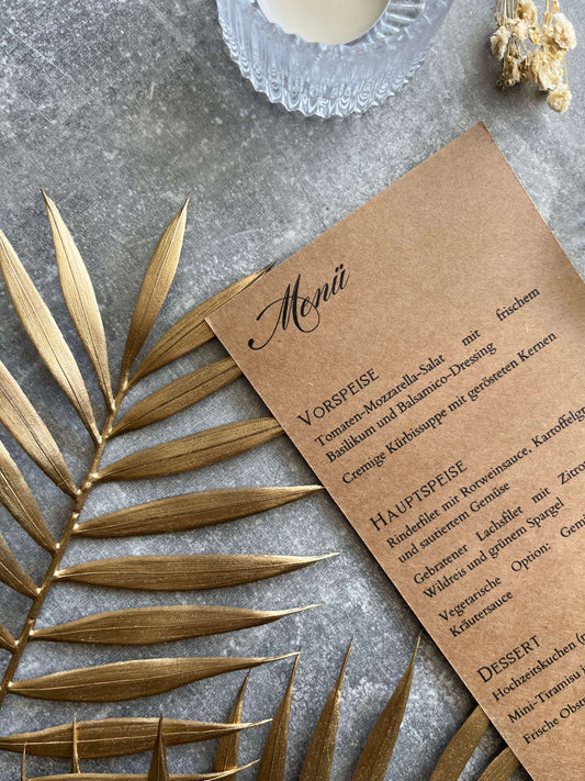 Wedding Menu Card "Mountain love" - 13 x 18 cm