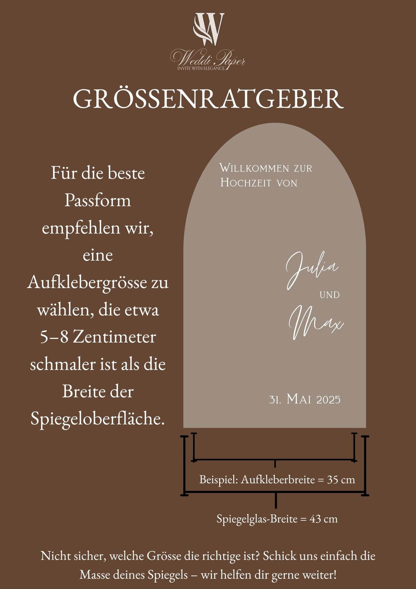 Foil sticker welcome sign for wedding