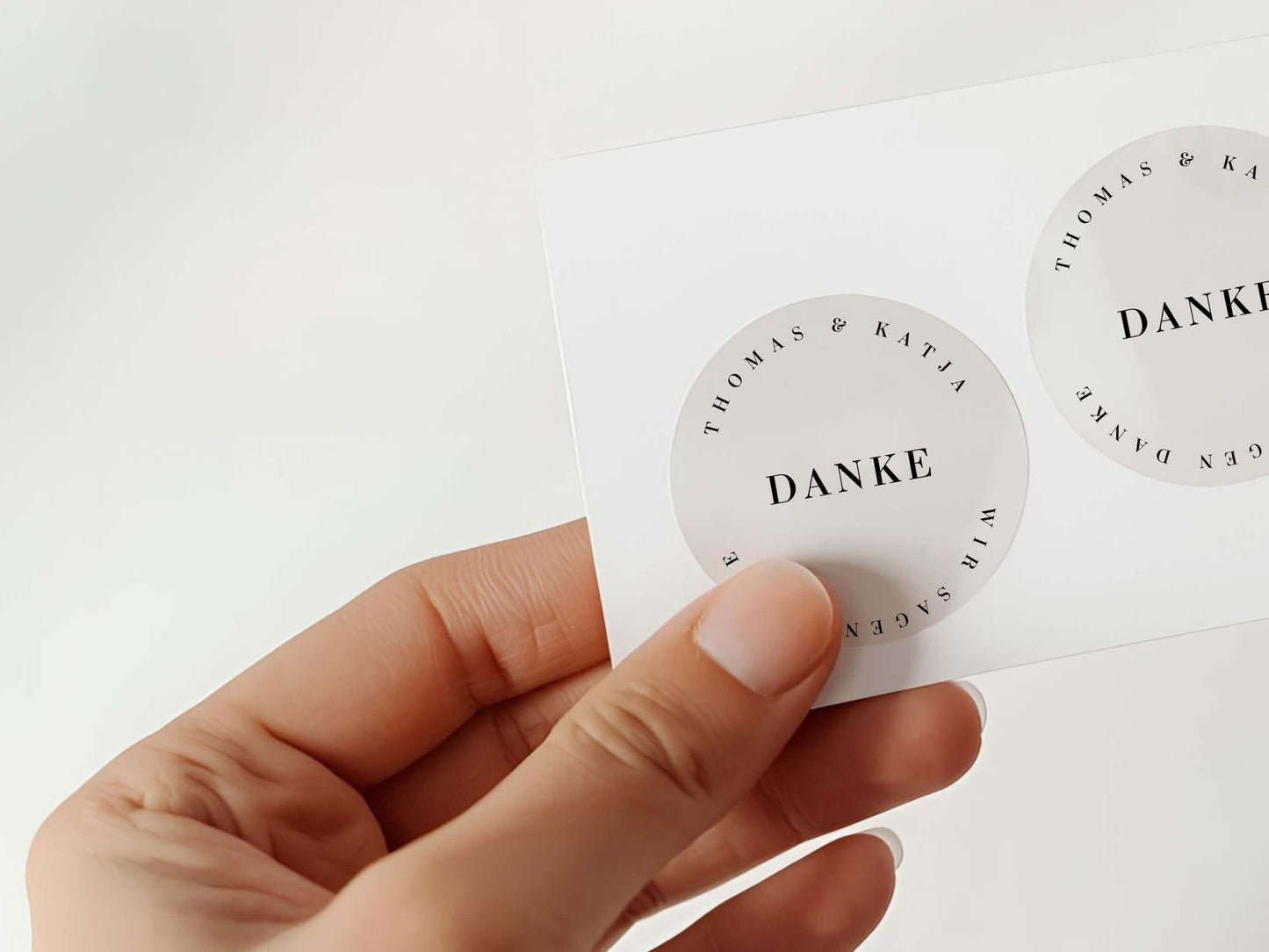 Hochzeit Sticker Transparent 4x4 cm