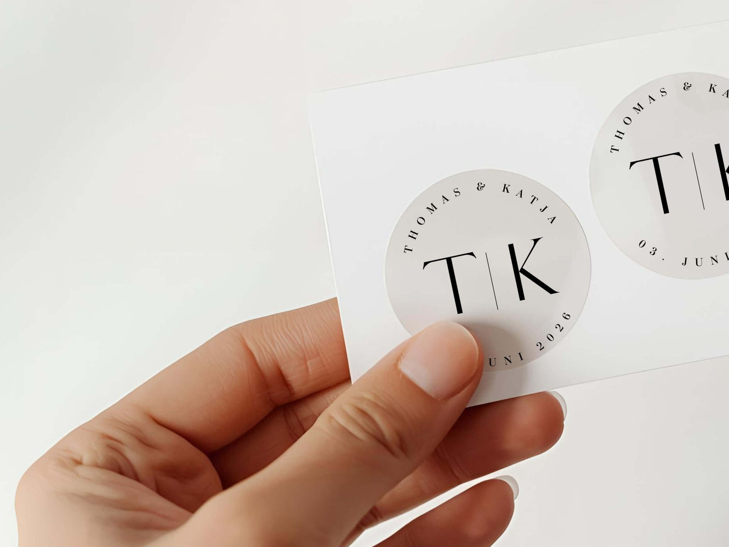 Hochzeit Sticker Transparent 4x4 cm