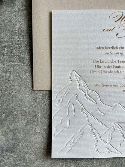 Hochzeitseinladung "Bergliebe" - 13 x 18 cm